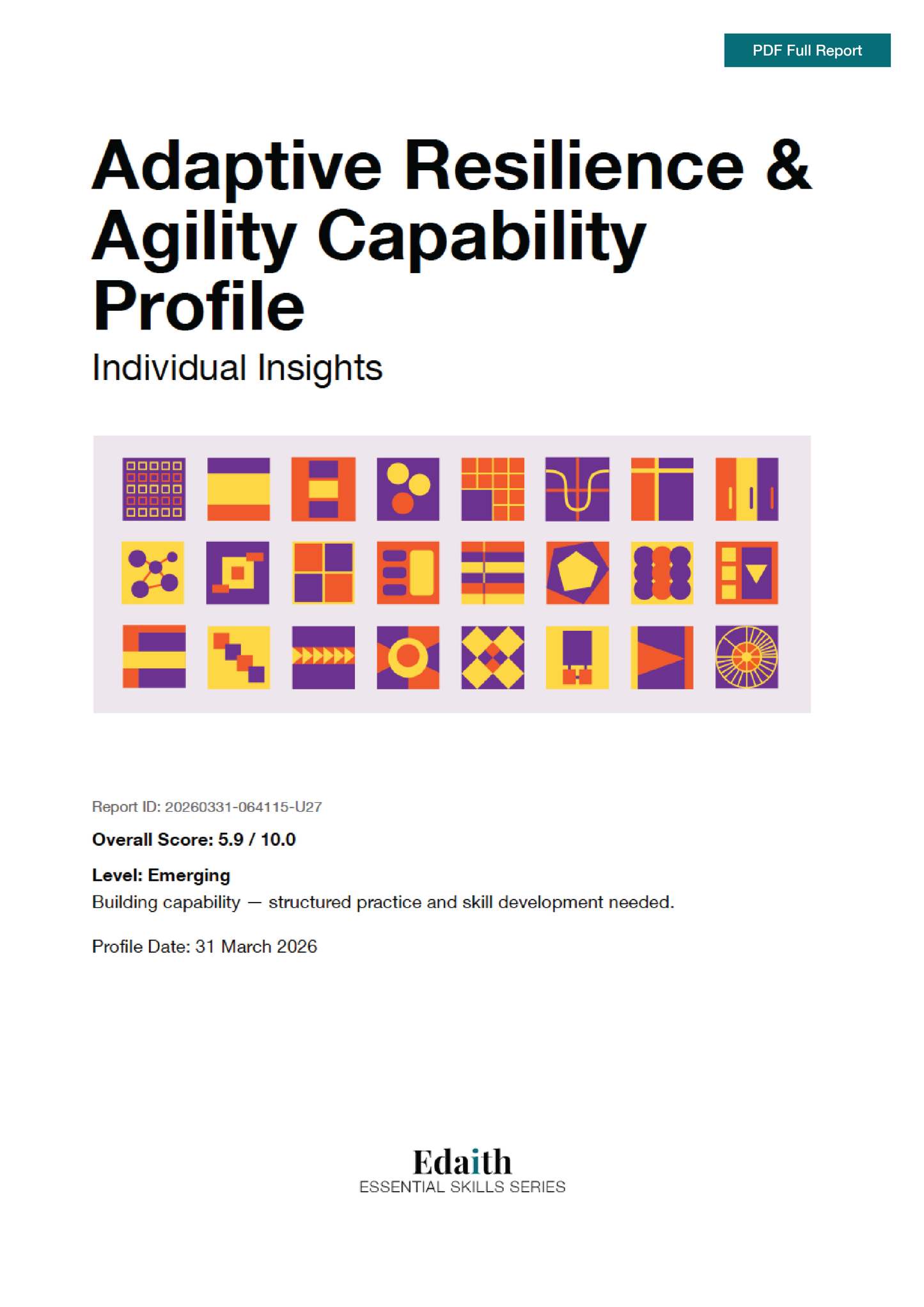 Adaptive Resilience & Agility Capability Profile