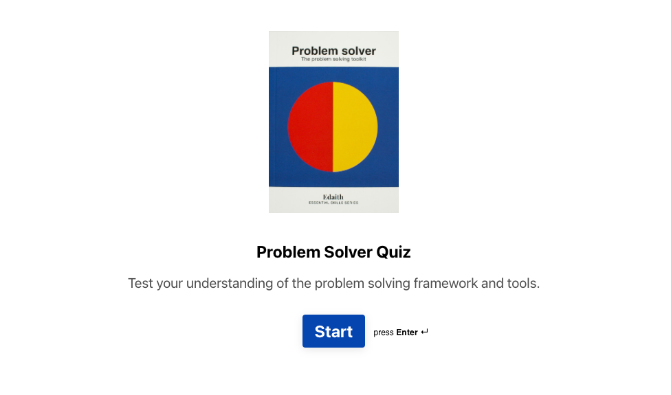 Problem Solver Assessment