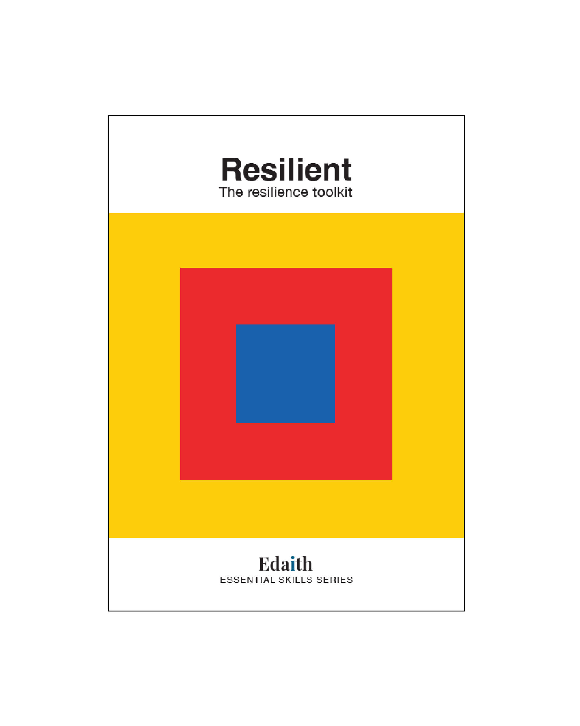Cover of 'Resilient' toolkit with geometric design on a white background