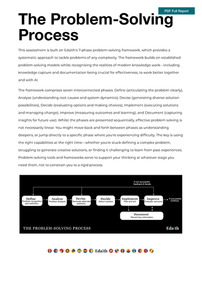 Systematic Problem-Solving Capability Profile