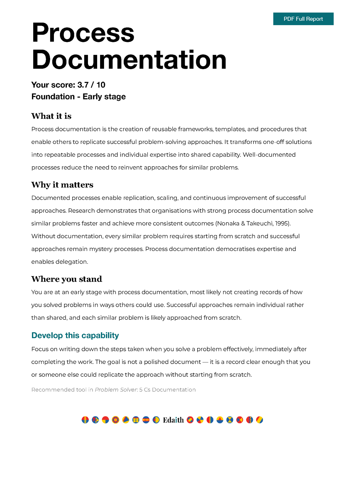Systematic Problem-Solving Capability Profile