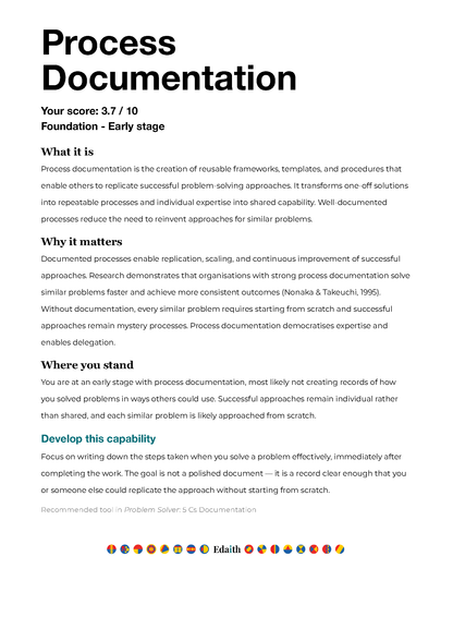 Systematic Problem-Solving Capability Profile for Individuals and Teams