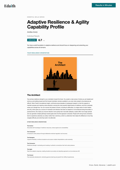 Adaptive Resilience & Agility Capability Profile