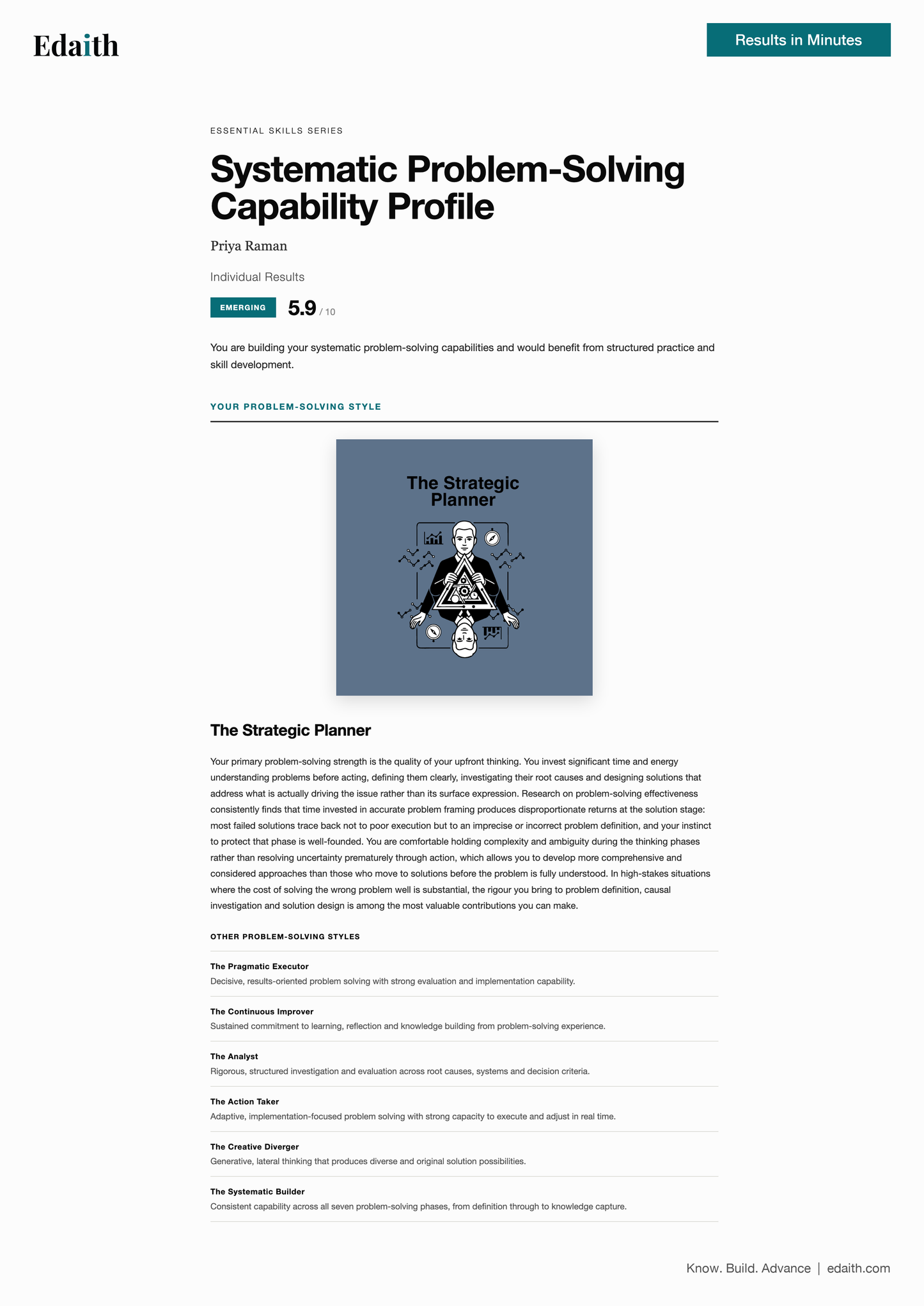 Problem Solver Guide + Capability Profile Set